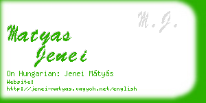 matyas jenei business card